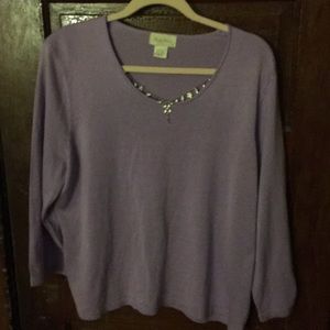 Xl light lilac studio works sweater top